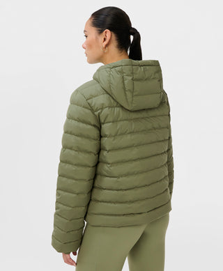 Sweaty Betty Nimbus Lightweight Puffer Jacket | Bracken Green