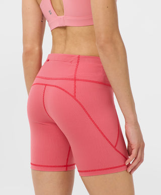 Sweaty Betty Power 6" Biker Shorts | Red/Micro Stripe