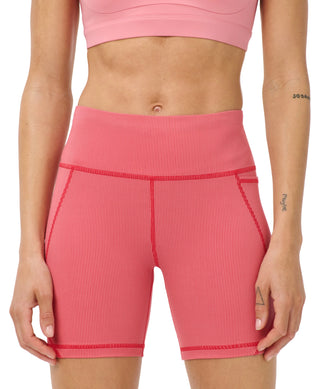 Sweaty Betty Power 6" Biker Shorts | Red/Micro Stripe