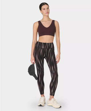 Sweaty Betty Power 7/8 Workout Leggings | Brown Strobe Dot Print