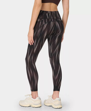 Sweaty Betty Power 7/8 Workout Leggings | Brown Strobe Dot Print