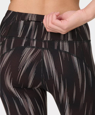 Sweaty Betty Power 7/8 Workout Leggings | Brown Strobe Dot Print