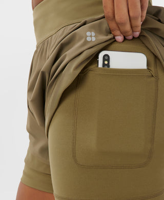 Sweaty Betty Tempo Run 4" Shorts | Khaki Brown