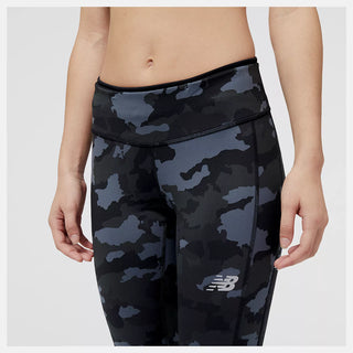 New Balance Womens Printed Accelerate Capri Tights | Phantom