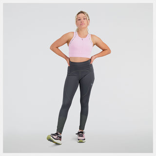 New Balance Womens AT High Rise Tight | Blacktop