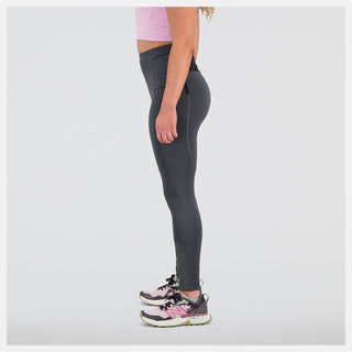 New Balance Womens AT High Rise Tight | Blacktop