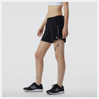 New Balance Womens Impact Run 5" Shorts | Black