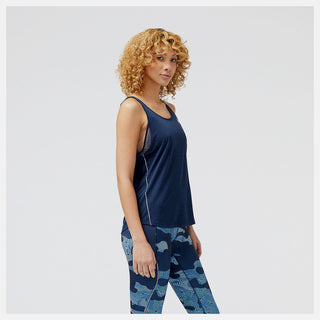 New Balance Womens Impact Run Tank | Natural Indigo Heather