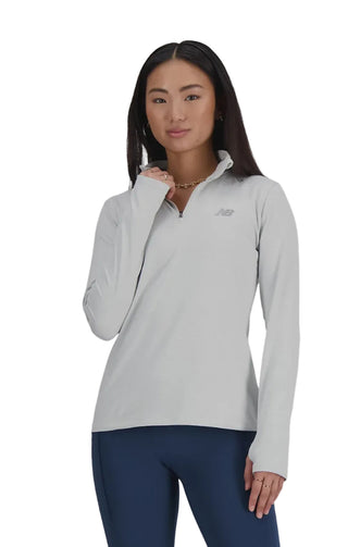 New Balance Sport Essentials Space Dye 1/4 Zip | Ash Heather