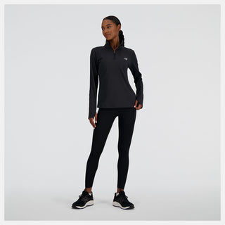 New Balance Sport Essentials Space Dye 1/4 Zip | Black/Heather