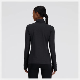 New Balance Sport Essentials Space Dye 1/4 Zip | Black/Heather