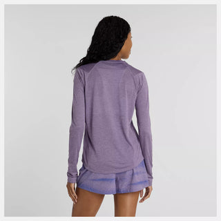 New Balance Womens Athletics Long Sleeve Tee | Candied Violet/Heather