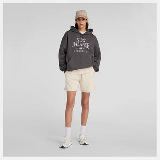 New Balance Womens Trackside Fleece Hoodie | Faded Black