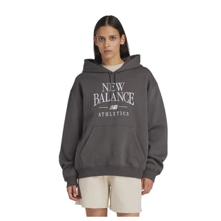 New Balance Womens Trackside Fleece Hoodie | Faded Black