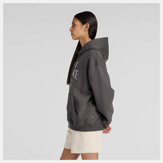 New Balance Womens Trackside Fleece Hoodie | Faded Black