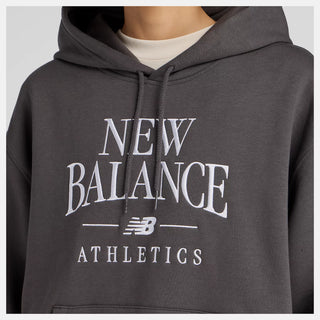 New Balance Womens Trackside Fleece Hoodie | Faded Black