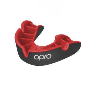 OPRO SELF-FIT GEN 4 FULL PACK SILVER JUNIOR | BLACK/RED - Taskers Sports