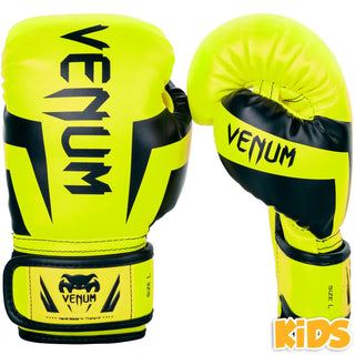 Venum Elite Kids Boxing Gloves | Fluo Yellow