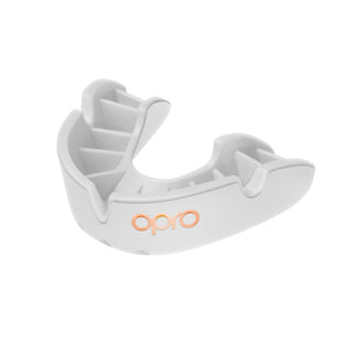 OPRO Bronze Self-Fit Junior Mouthguard | White