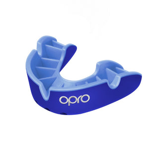 OPRO Silver Self-Fit Junior Mouthguard | Dark Blue/Blue