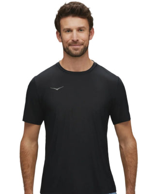 Hoka Mens Airolite Run Short Sleeve Tee | Black