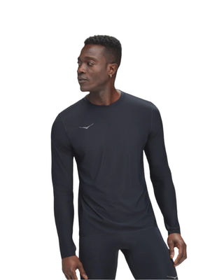 Hoka Mens Airolite run Long Sleeved Tee | Black