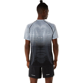 ASICS MENS SEAMLESS SS TEE | PERFORMANCE BLACK/CARRIER GREY - Taskers Sports