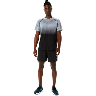 ASICS MENS SEAMLESS SS TEE | PERFORMANCE BLACK/CARRIER GREY - Taskers Sports