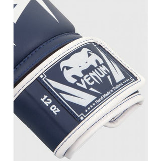 VENUM ELITE BOXING GLOVES | WHITE/NAVY - Taskers Sports