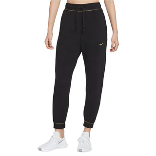 NIKE WOMENS ICON CLASH FLEECE PANT | BLACK / METALLIC GOLD - Taskers Sports