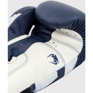 VENUM ELITE BOXING GLOVES | WHITE/NAVY - Taskers Sports