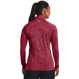 UNDER ARMOUR WOMENS TECH TWIST 1/2 ZIP | BLACK ROSE - Taskers Sports