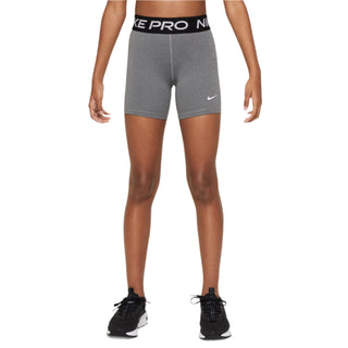 Nike Kids Pro Dri-FIT 3" Shorts | Carbon Heather/White