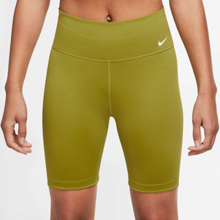 Nike Womens One Dri-FIT Mid Rise 7" Shorts | Moss/White