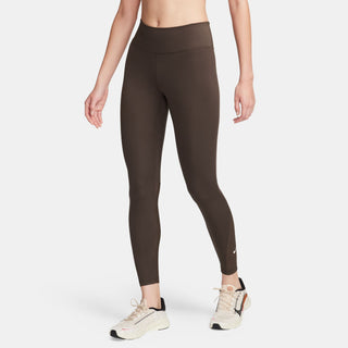 Nike Womens Mid-Rise 7/8 Mesh Panelled Leggings | Baroque Brown/White