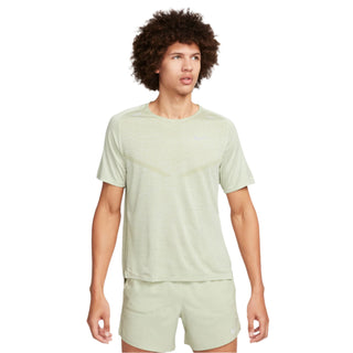 Nike Mens Dri-FIT ADV Short-Sleeved Running Tee | Olive Aura/Sea Glass/Reflective Silver