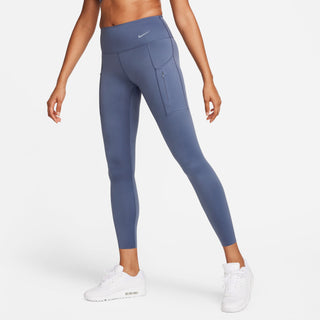 Nike Womens Go Firm Support 7/8 Leggings | Diffused Blue/Black