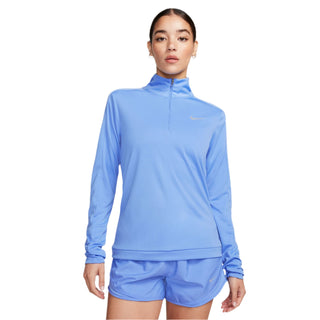 Nike Womens Dri-FIT Pacer 1/4 Zip | Polar/Reflective Silver