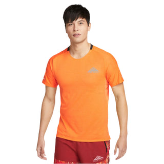 Nike Dri-FIT Trail Solar Chase Short Sleeve | Bright Mandarin/Olive Flak