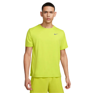 Nike Mens Dri-FIT UV Miler Short Sleeved Top | Bright Cactus/Reflective Silver