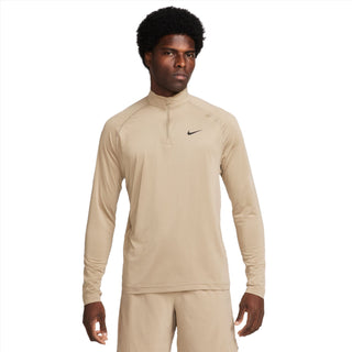 Nike Mens Dri-FIT Ready Fitness 1/4 Zip | Khaki/Black