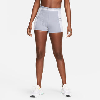 Nike Womens Pro High-Wasited 3" Training Shorts | Indigo Haze/Oxygen Purple