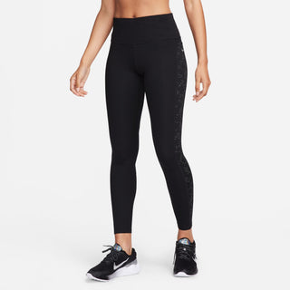 Nike Womens Fast Mid-Rise 7/8 Leggings | Black/Reflective Silver