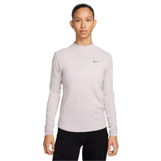 Nike Womens Swift Dri-FIT Mock Neck Running Top | Platinum Violet