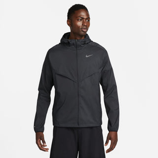 Nike Mens Windrunner Repel Running Jacket | Black/Reflective Silver