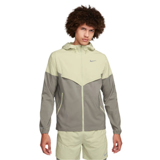 Nike Mens Windrunner Repel Running Jacket | Olive Aura/Dark Stucco/Reflective Silver