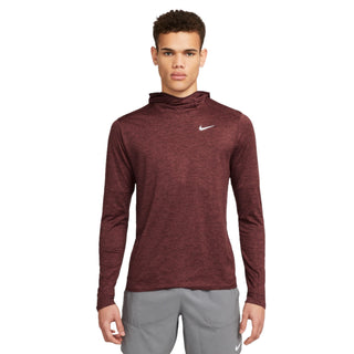 Nike Mens UV Dri-Fit Element Hoodie | Night Maroon/Cedar