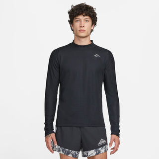 Nike Mens Trail Dri-FIT LS Running Top | Black/White