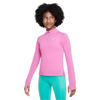 Nike Kids Dri-FIT Long Sleeve 1/2 Zip | Playful Pink/White