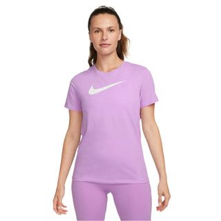 Nike Womens Dri-FIT Swoosh Tee | Rush Fucshia/White